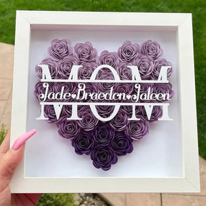 Personalized Mom Flower Shadow Box