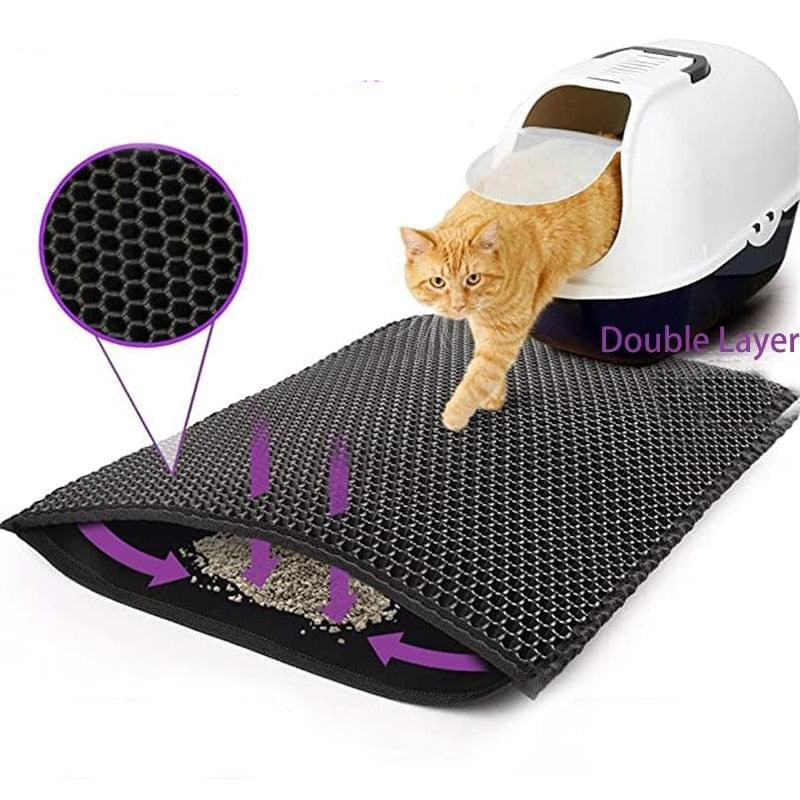 Tapis de litière anti-fuite pour chat