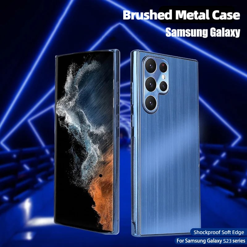 Luxury Brushed Metal Full Protect Case for Samsung