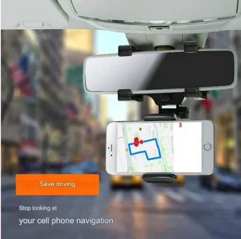 Support de téléphone pour rétroviseur de voiture