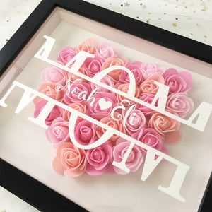 Personalized Mom Flower Shadow Box