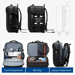 Men's Waterproof USB Charging Male Laptop Casual Travel Bag