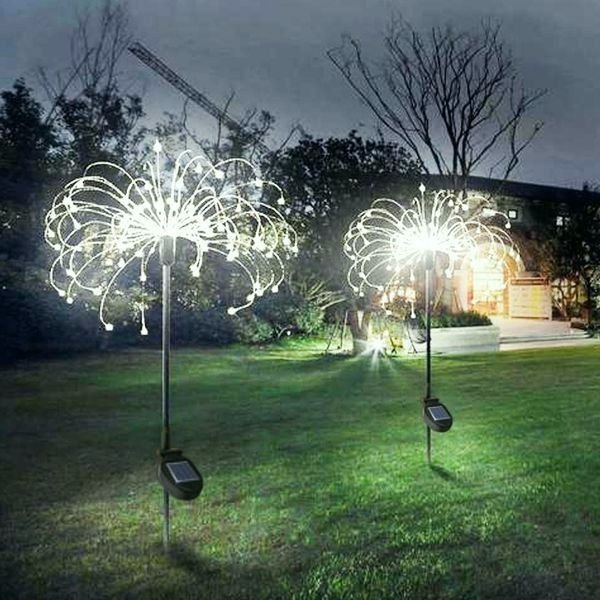 Last Day 70%OFF- Waterproof  Solar Garden Fireworks Lamp