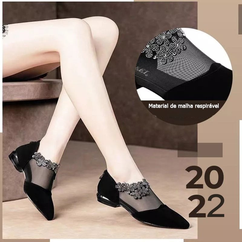 RHINESTONE STONE HOLLOW HEEL SHOES 🔥FREE SHIPPING🔥