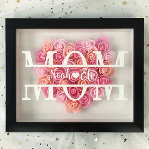 Personalized Mom Flower Shadow Box