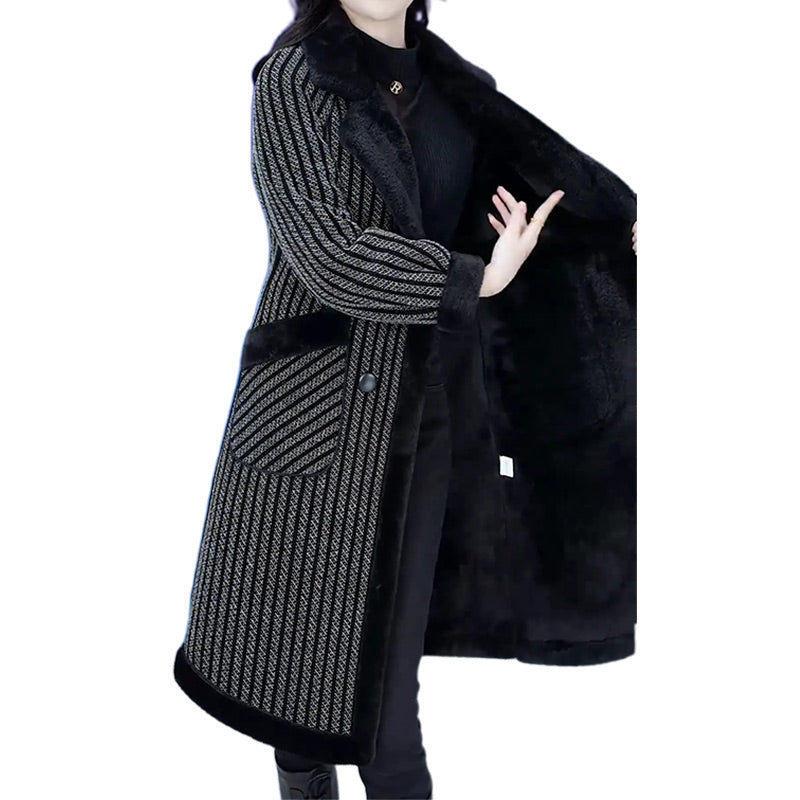 ❄️Winter Specials❄️ Women's Double Breasted Overcoat with Plush Lining